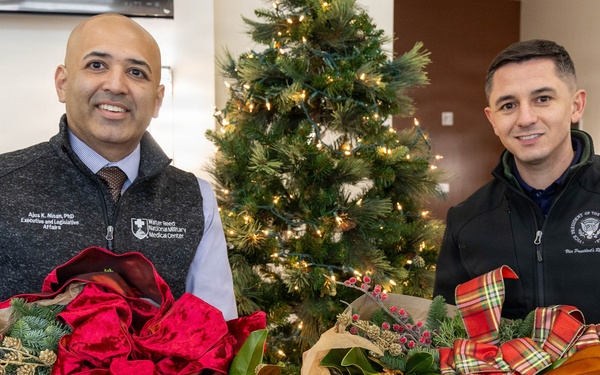 Vice President’s Residence donates wreaths to Walter Reed