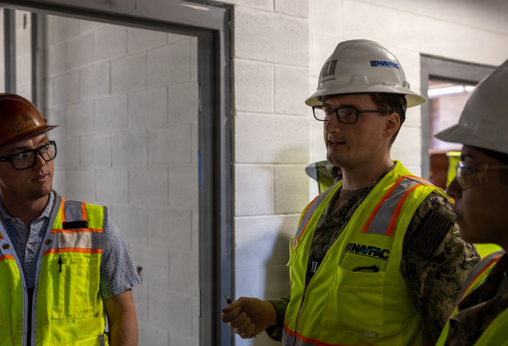 LtCol. Monroe tours new barracks for junior Marines