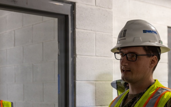 LtCol. Monroe tours new barracks for junior Marines