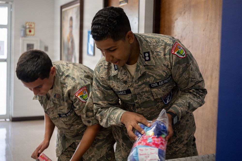 Civil Air Patrol toy donation at the 156th Wing