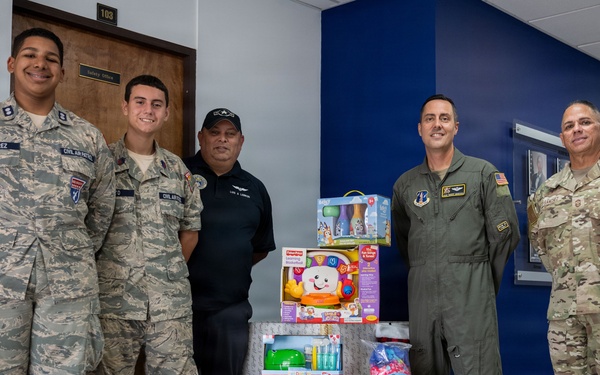 Civil Air Patrol toy donation at the 156th Wing