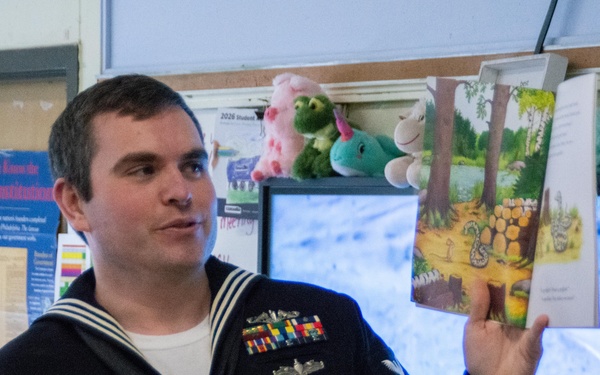 NTAG New England Sailor reads to Elementary School Students