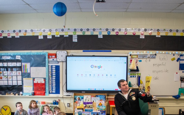 NTAG New England Sailor reads to Elementary School Students