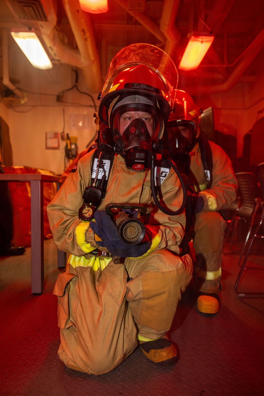 USS Iwo Jima Sailors Conduct a Damage Control Training  Evolution
