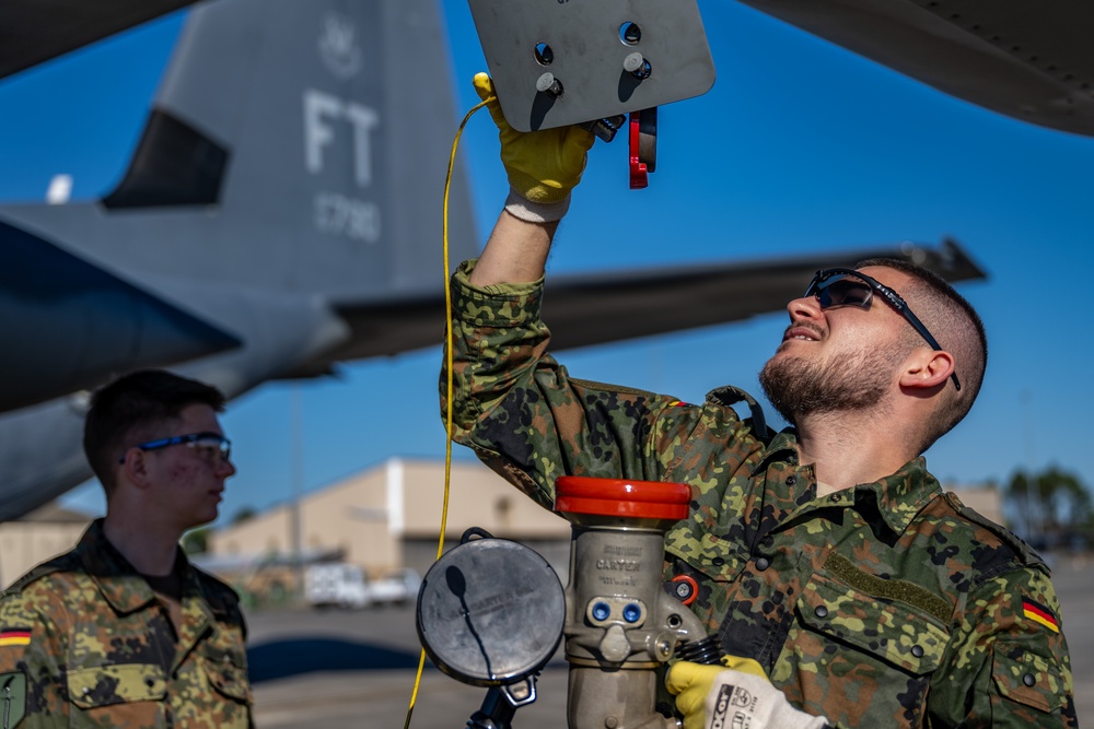 Fueling the Fight: U.S. and German Airmen in Action