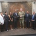 Maj. Gen. Curtis Taylor gives a American flag to the Mayor of El Paso