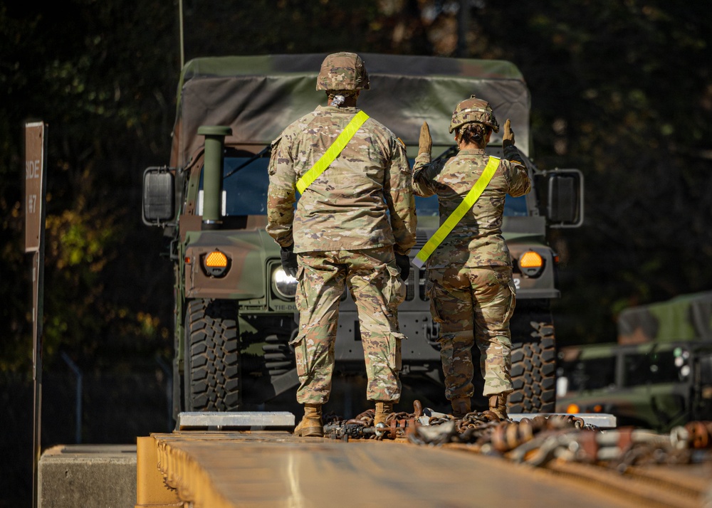 82nd CAB HHC Railhead Training