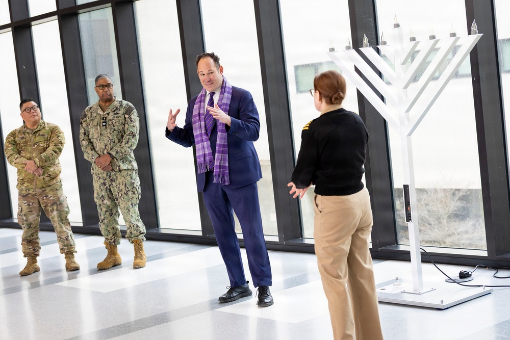 Menorah Lighting at Walter Reed