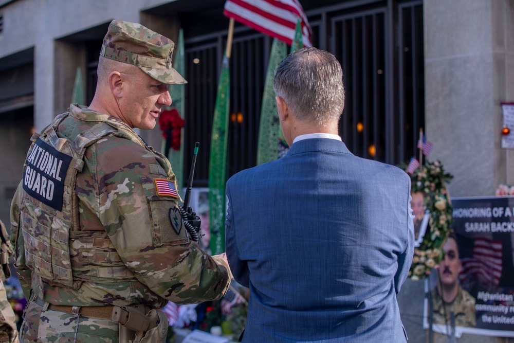 Indiana Senator Jim Banks Greets Guardsmen on Patrol in Washington, D.C.