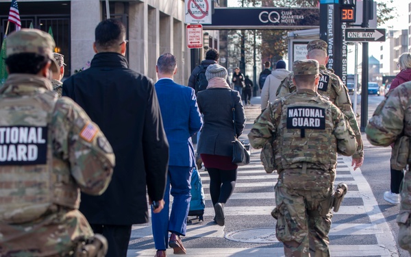 Indiana Senator Jim Banks Greets Guardsmen on Patrol in Washington, D.C.