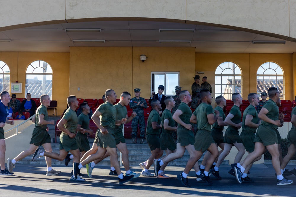 The Republic of Korea Sergeant Major of the Marine Corps visits MCRD San Diego