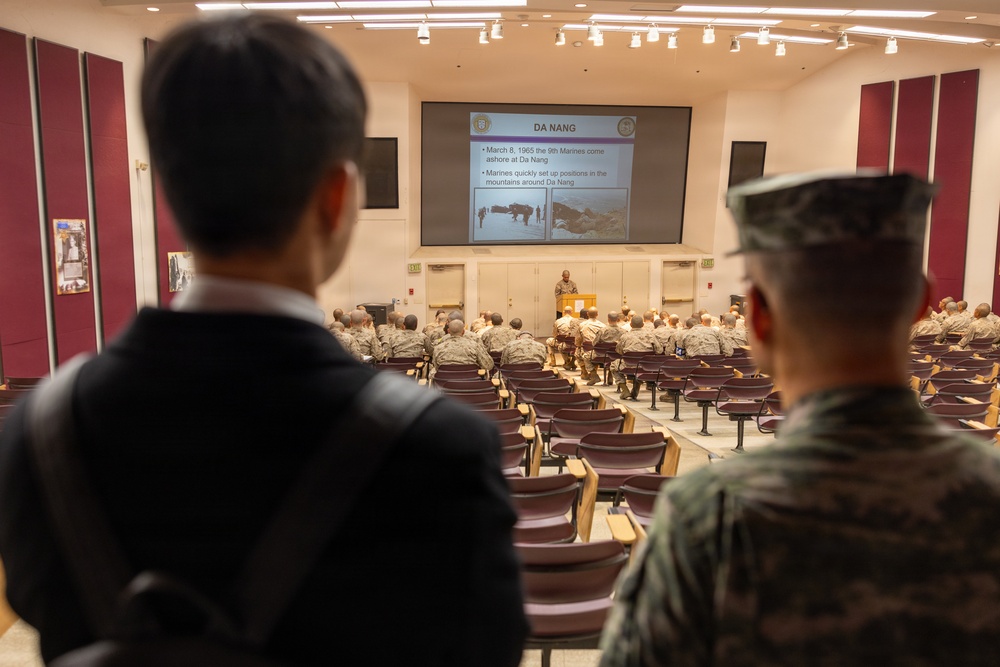 The Republic of Korea Sergeant Major of the Marine Corps visits MCRD San Diego