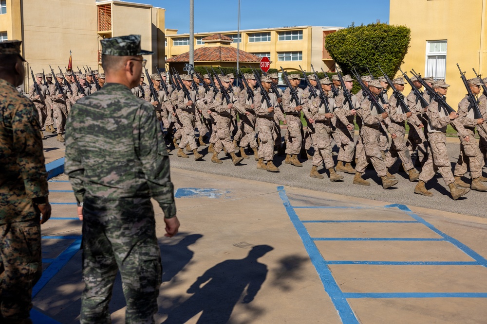 The Republic of Korea Sergeant Major of the Marine Corps visits MCRD San Diego