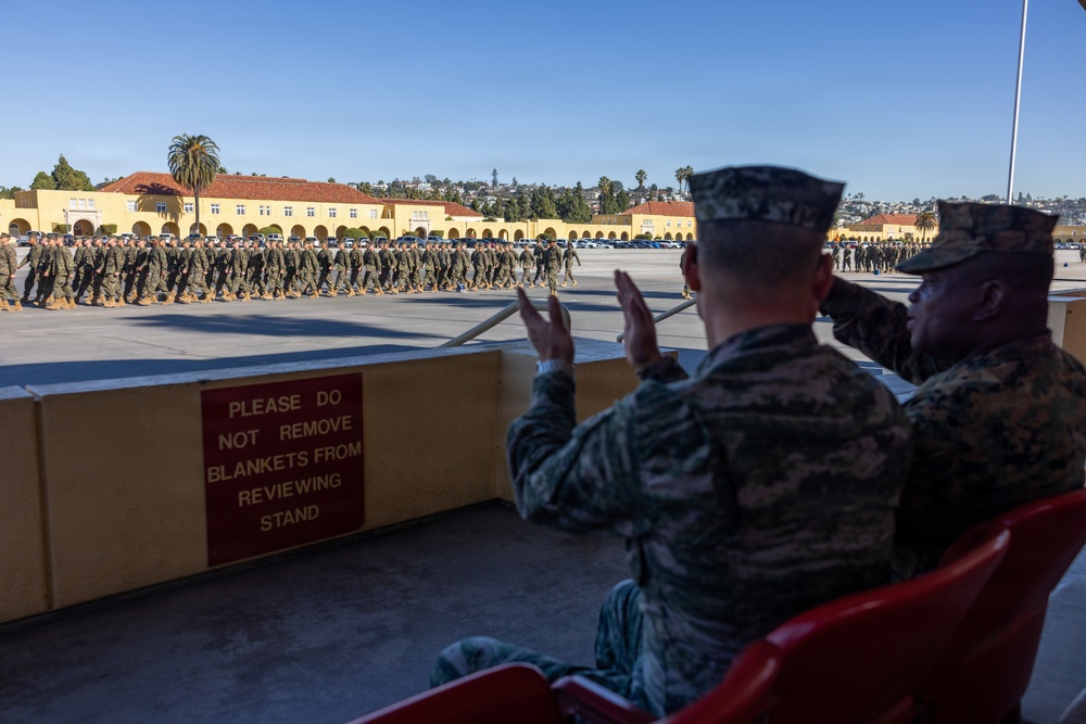 The Republic of Korea Sergeant Major of the Marine Corps visits MCRD San Diego