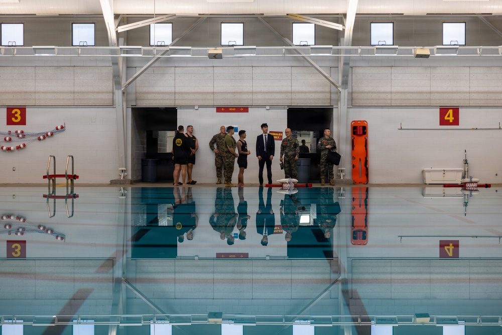 The Republic of Korea Sergeant Major of the Marine Corps visits MCRD San Diego