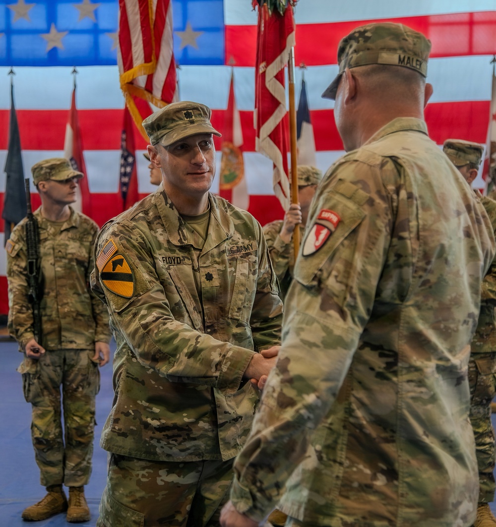 5th Engineer Battalion Welcomed Into the 1st Infantry Division During Patching Ceremony