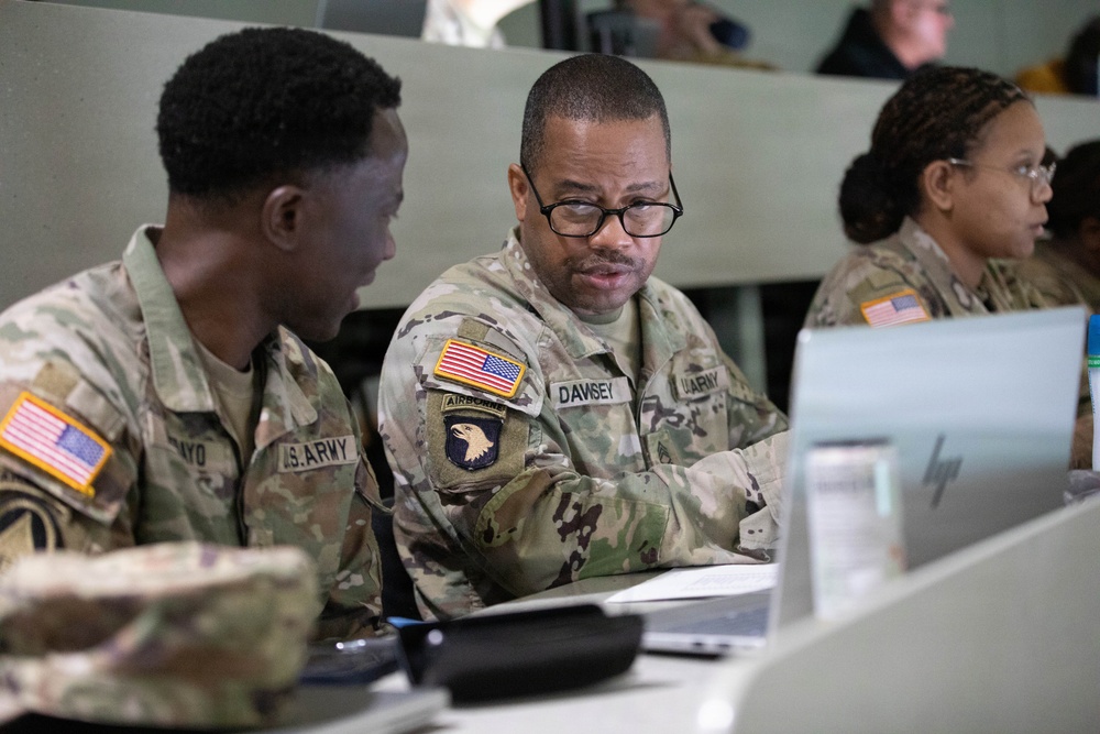 U.S. Army Reserve 143rd Expeditionary Sustainment Command conduct a Global Combat Support System-Army workshop.