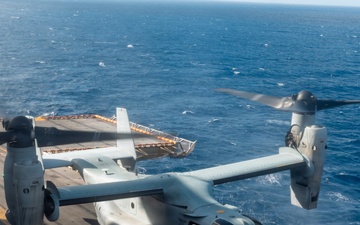 22nd MEU(SOC) | MV-22B Flight Operations Aboard the USS Iwo Jima