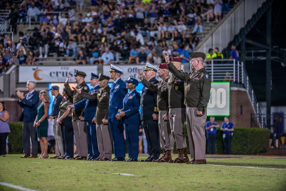 North Carolina Adjutant General Honored at East Carolina University Football Game