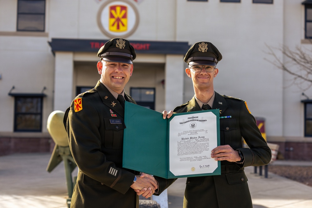1st Lt. Peter Sandri Promoted at Fort Bliss