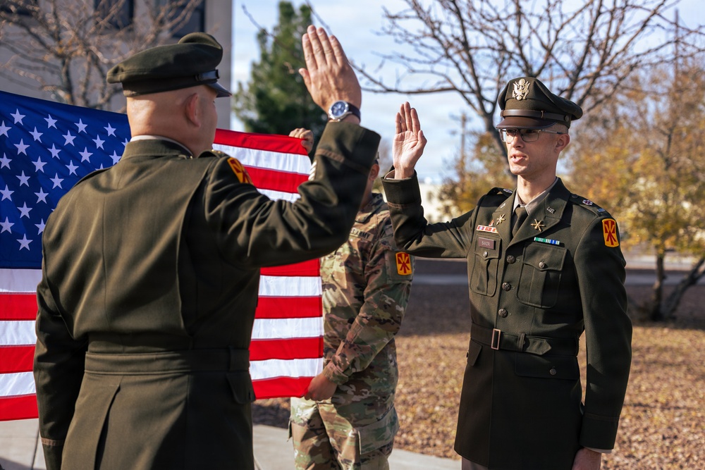 1st Lt. Peter Sandri Promoted at Fort Bliss