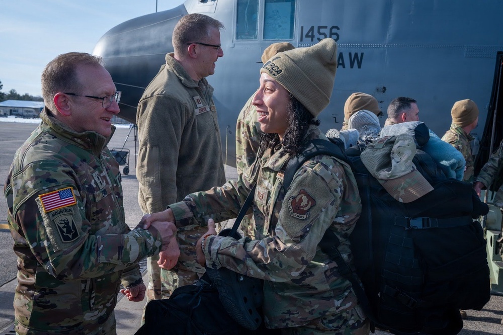 103rd Airlift Wing Airmen Return Home from Overseas Deployment