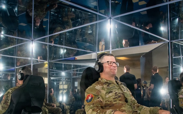 SBD3 Commander at the grand opening of MindGym for LAAFB