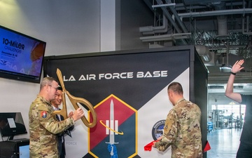 SBD3 Commander at the grand opening of MindGym for LAAFB