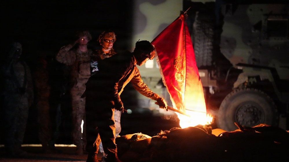 Burning of the Colors Ceremony at Fort Bliss