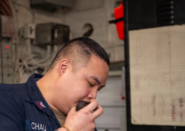 USS Boxer conducts engineering drill