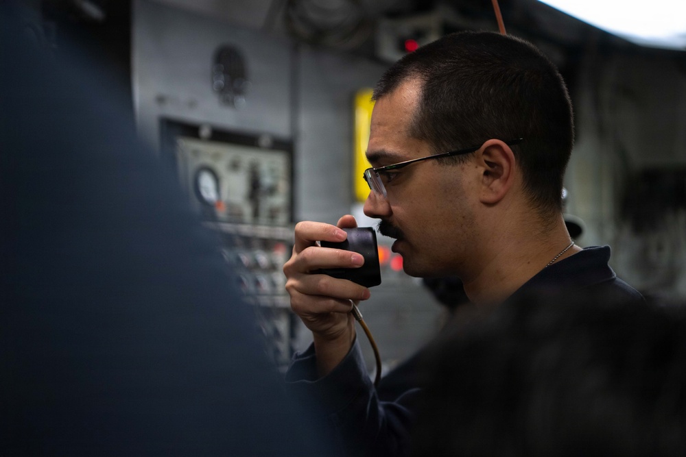 USS Boxer conducts engineering drills