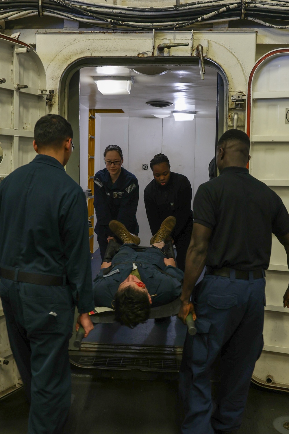 USS Boxer conducts mass casualty drill