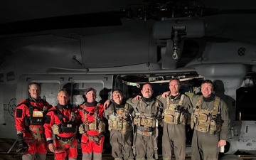 129th Rescue Wing hoists woman from cruise ship