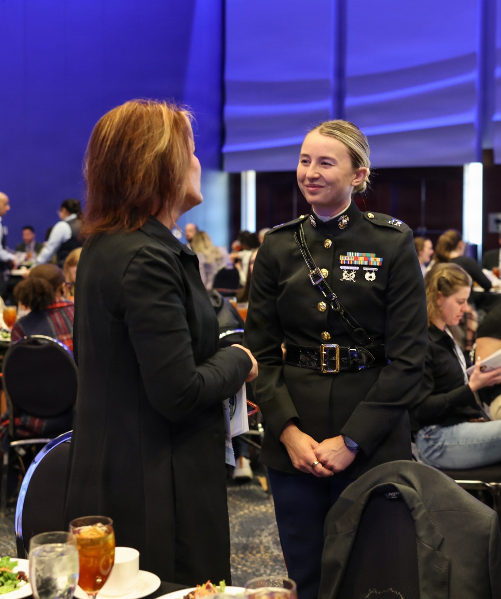 U.S. Marines Engage with Coaches and Present Awards at the 2025 AVCA Convention