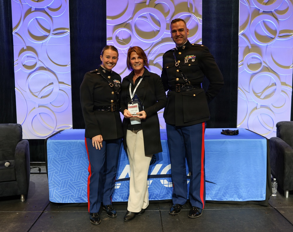 U.S. Marines Engage with Coaches and Present Awards at the 2025 AVCA Convention