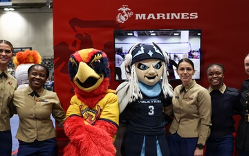 U.S. Marines Engage with Coaches and Present Awards at the 2025 AVCA Convention