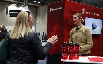 U.S. Marines Engage with Coaches and Present Awards at the 2025 AVCA Convention
