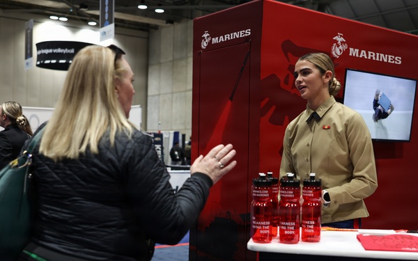 U.S. Marines Engage with Coaches and Present Awards at the 2025 AVCA Convention