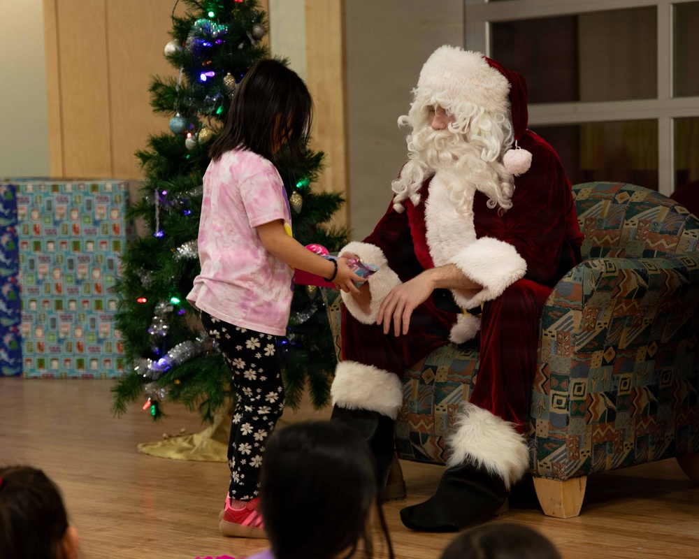 Toys For Tots delivery at June Nelson Elementary School