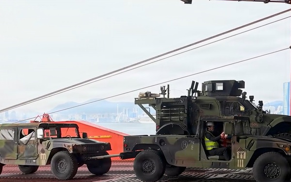 Equipment arrives to Busan by sea