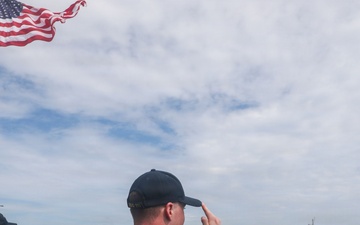 Sailors aboard the USS John Finn conclude Super Garuda Shield in the Java Sea