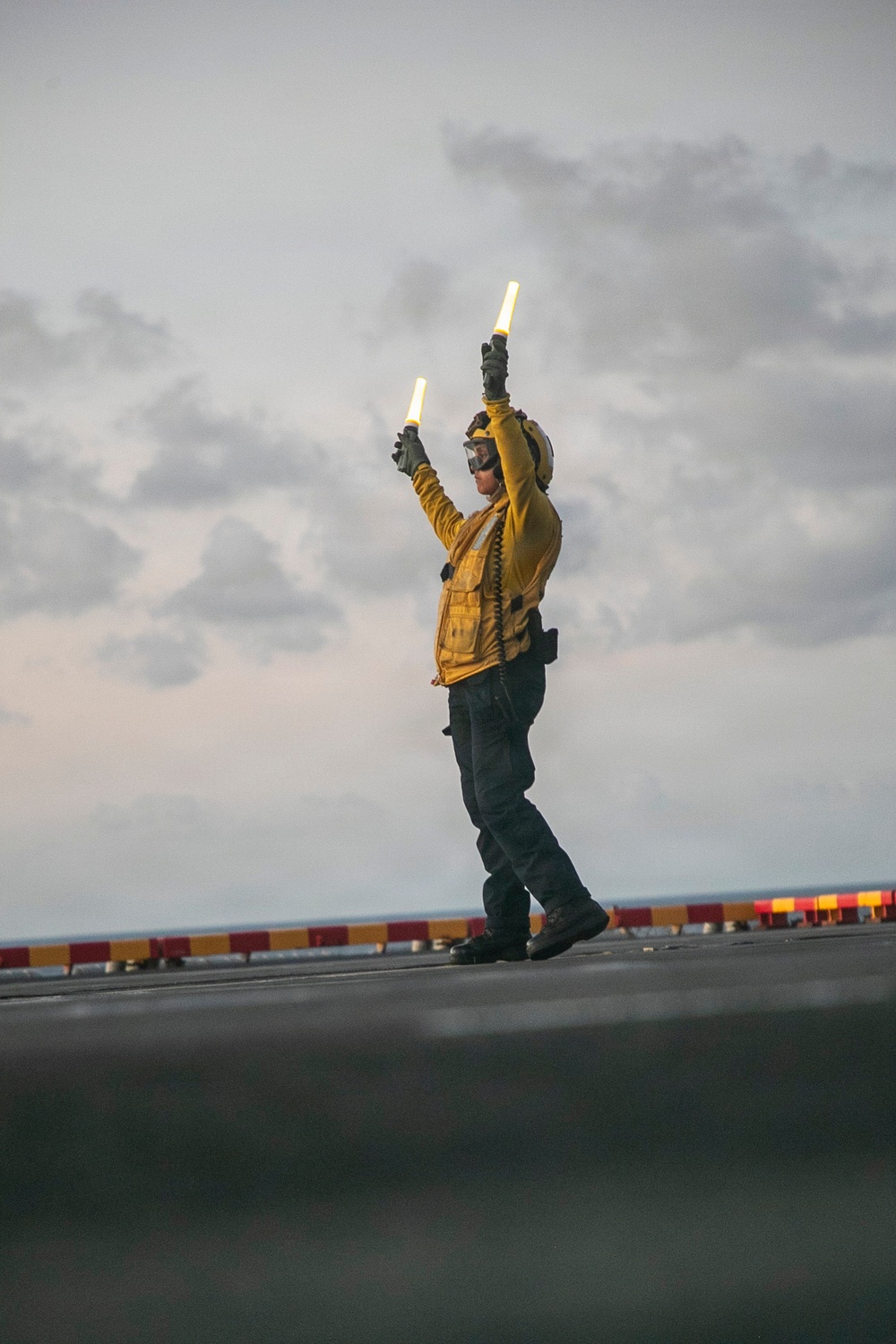 Evening Flight Operations Aboard USS Tripoli