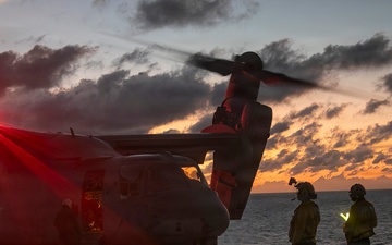 Evening Flight Operations Aboard USS Tripoli