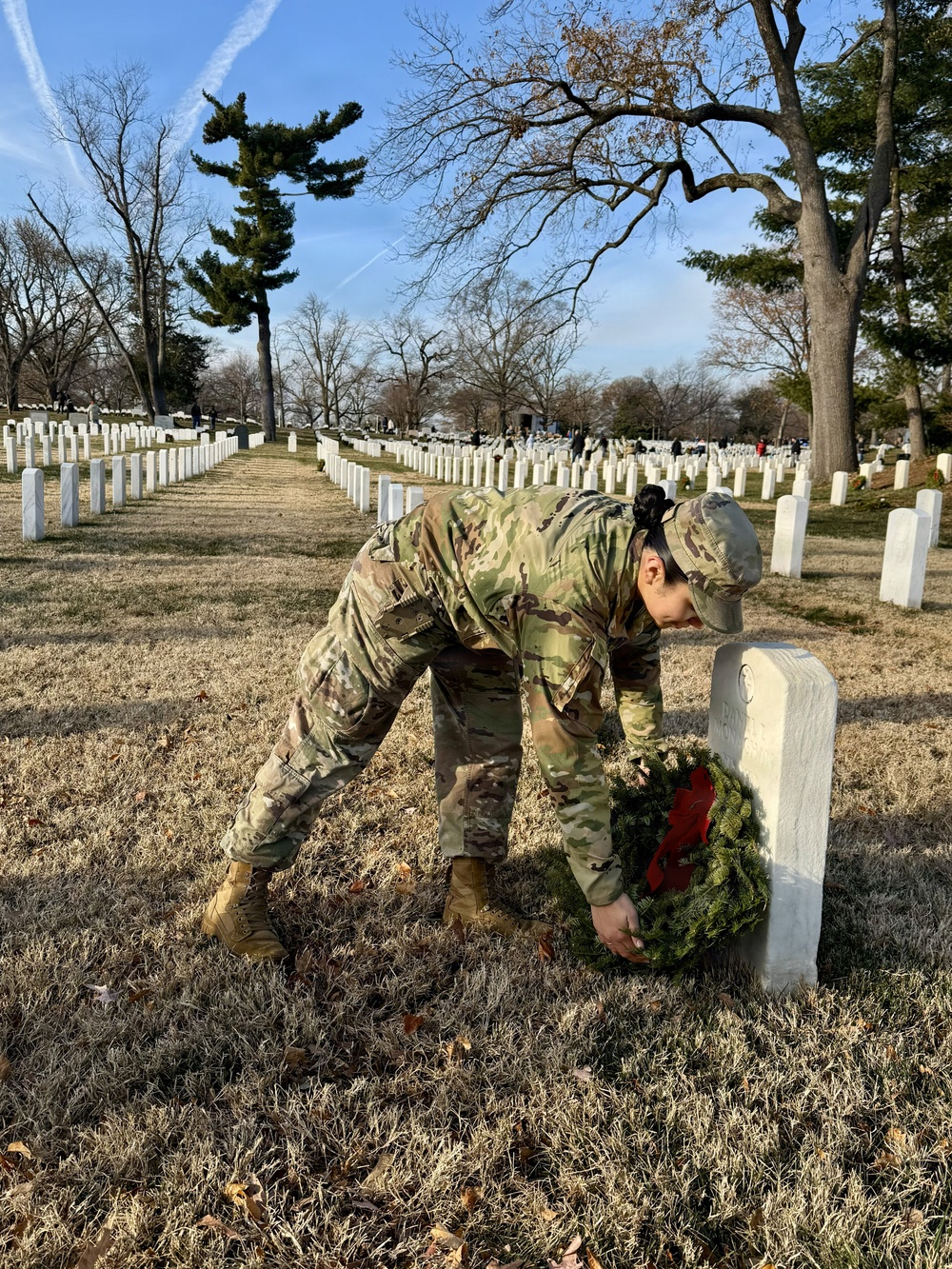 South Carolina National Guard Soldiers participate in Arlington National Cemetery's Wreath Across America event