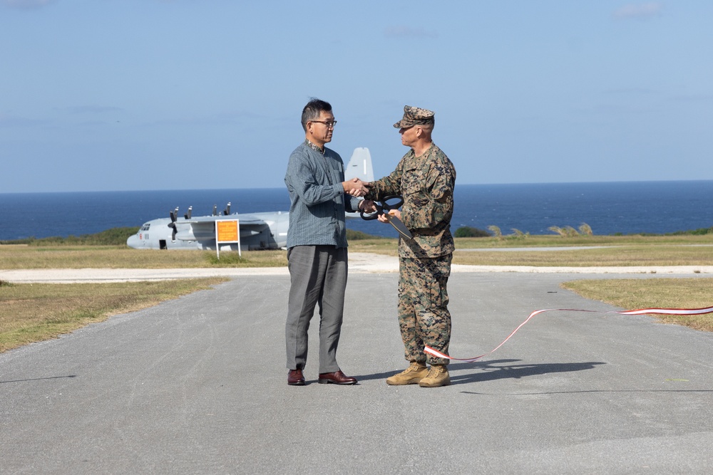 Ie Shima Training Facility holds ribbon cutting ceremony for flight line renovations