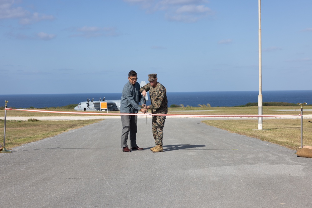 Ie Shima Training Facility holds ribbon cutting ceremony for flight line renovations
