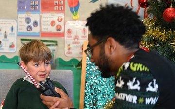 100th CS Airmen provide festive cheer to local school children via ‘Radio Santa’