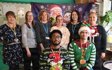 100th CS Airmen provide festive cheer to local school children via ‘Radio Santa’