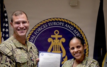 MU2 Doucette Receives Military Outstanding Vounteer Service Medal