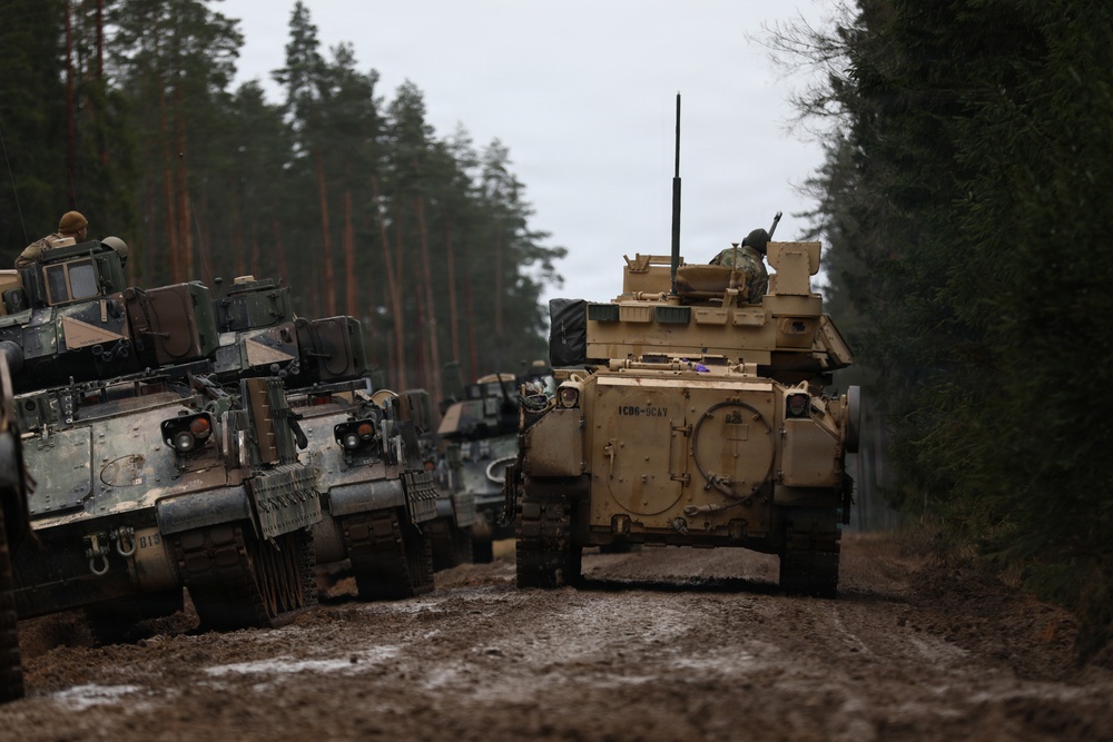 6th Squadron, 9th Cavalry Regiment, 1st Cavalry Division M2A4 Bradley Gunnery Range